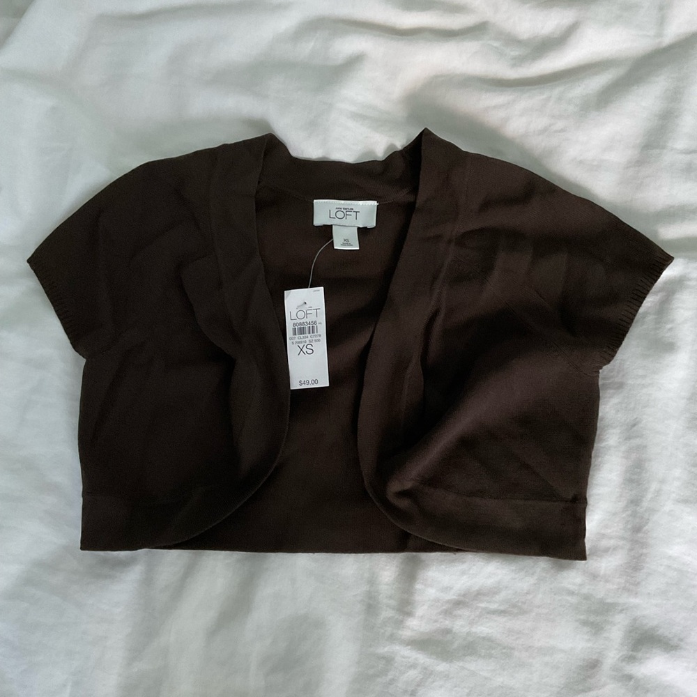 LOFT Women's Dark Brown Cardigan